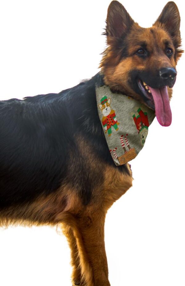 Dark Grey Dog bandana with Doggies