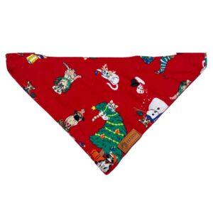 Red Christmas theme Dog bandana
