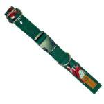 Christmas theme Dog Collar Green