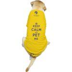 Keep calm and pet me - Yellow Dog Tshirt