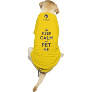 Keep calm and pet me - Yellow Dog Tshirt