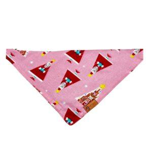 Pink Christmas theme Dog bandana